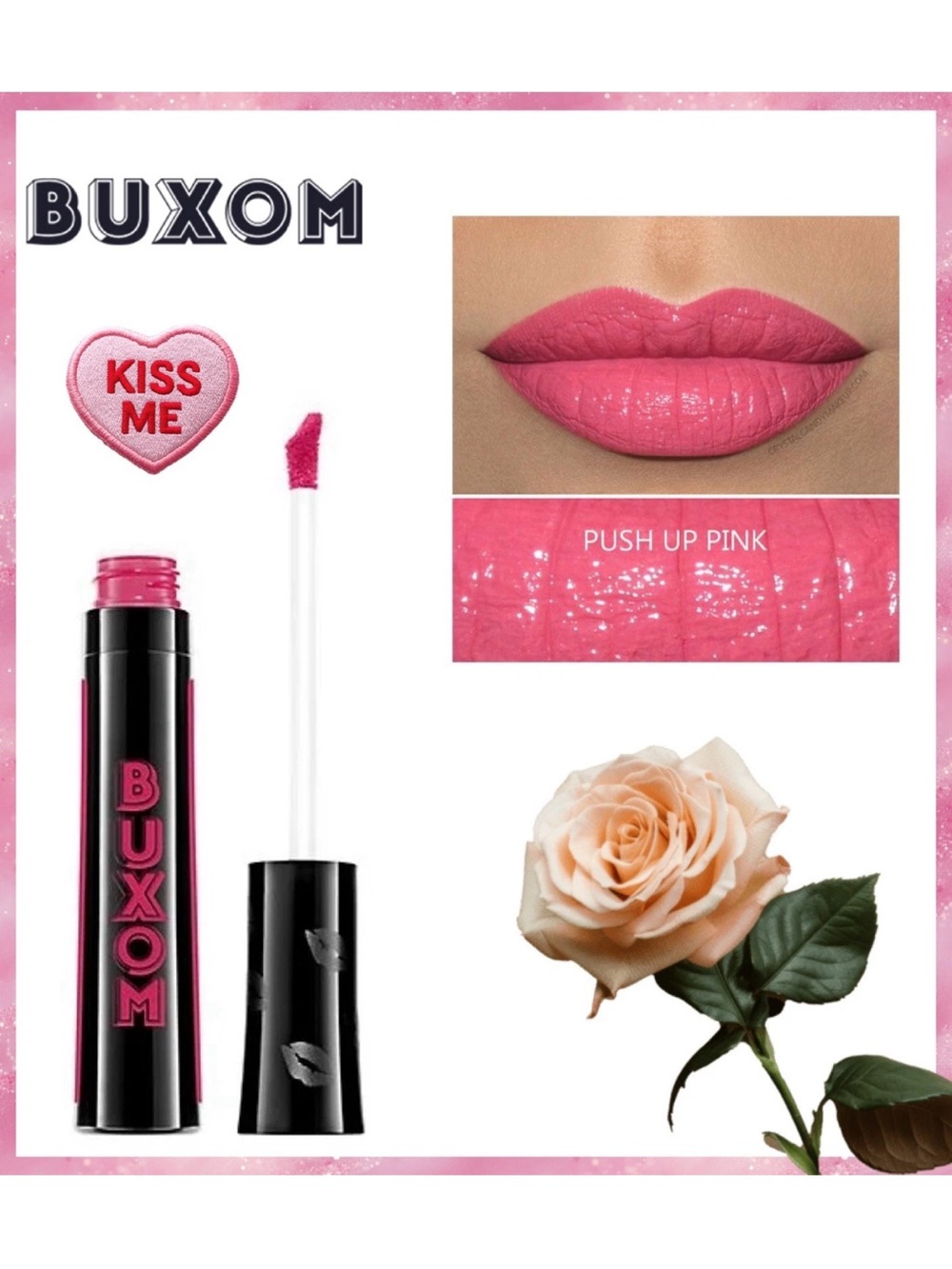 Buxom Va-Va Plump Shiny Liquid Lipstick- Push Up Pink.
